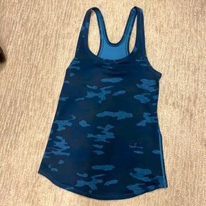 Lululemon blue camo workout tank